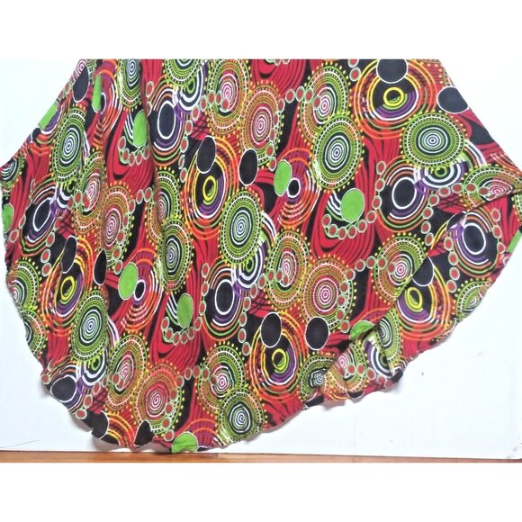 Summer Beach Dress Umbrella One Size Boho Hippie Multicolor Mandala circles EUC - Picture 5 of 9